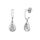 Sirena 1/8 Ct. T.w. Genuine White Diamond Drop Earrings