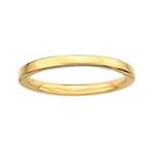 Personally Stackable 18k Yellow Gold Over Sterling Silver 3.5mm Square-edge Ring