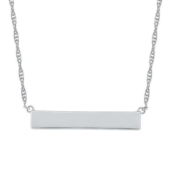 Womens 10k White Gold Pendant Necklace