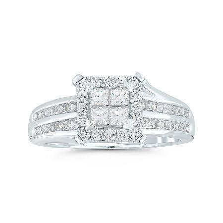 1 Ct. T.w. Diamond 10k White Gold Engagement Ring