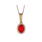 Limited Quantities Lab Created Oval Fire Opal 14k Yellow Gold Pendant
