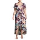 Melrose Short Sleeve Floral Maxi Dress-plus