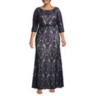 Melrose 3/4 Sleeve Evening Gown-plus