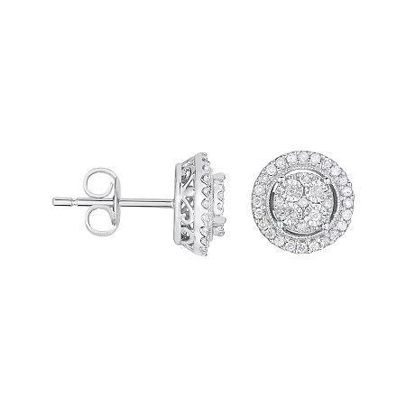 Trumiracle 1/4 Ct. T.w. Diamond Round Sterling Silver Earrings