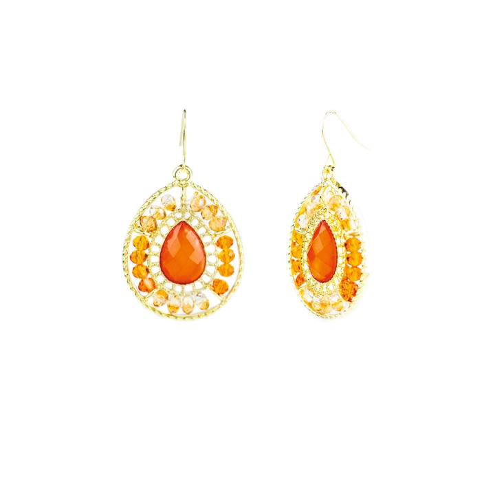 Mixit Orange Drop Earrings