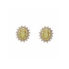 1 1/2 Ct. T.w. Pear Yellow Diamond 18k Gold Stud Earrings