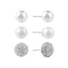 Gloria Vanderbilt Gray Crystal Stud Earrings