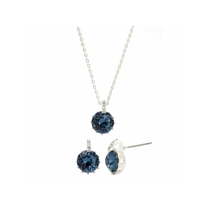 City X City 2-pc. Blue Crystal Jewelry Set