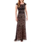 Melrose Cap-sleeve Lace Long Dress