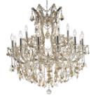 Maria Theresa Collection 19 Light 2-tier Chrome Finish And Golden Teak Crystal Chandelier