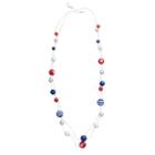 Mixit&trade; Red, White And Blue Bead 2-row Illusion Necklace