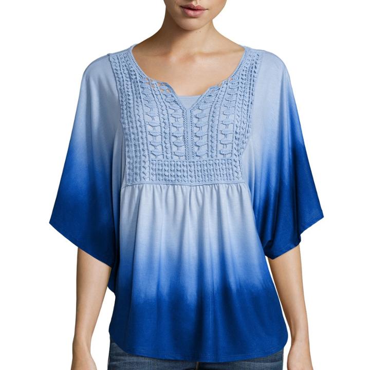 Unity&trade; Ombre Circle Elbow-sleeve Top