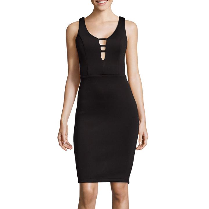 Bisou Bisou Sleeveless V-neck Sheath Dress