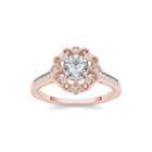 1/2 Ct. T.w. Diamond 14k Rose Gold Engagement Ring