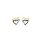 1/10 Ct. T.w. Round Black Diamond Gold Over Silver Stud Earrings