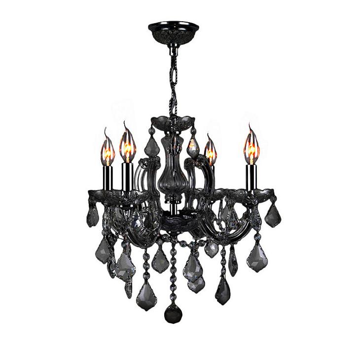 Catherine Collection 4 Light Chrome Finish And Crystal Chandelier