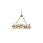 Aiyana 8-light Chandelier In Gold Leaf With Clearglass Flowers