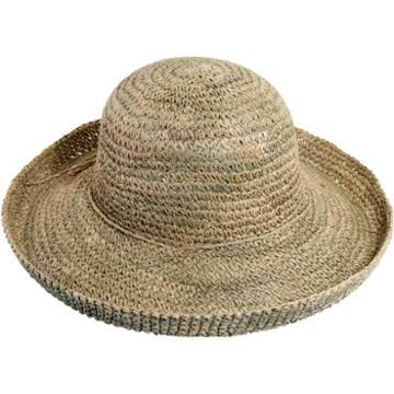 Scala Crocheted Seagrass Upturn Hat