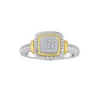 1/10 Ct. T.w. Diamond Two-tone Frame Ring