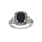Shey Couture Genuine Onyx And Sterling Silver And 14k Gold Ring