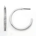 Sparkle Allure&trade; Cubic Zirconia Silver-tone Hoop Earrings