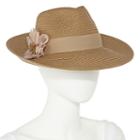 August Co. Inc. Fedora Flower Brim Hat