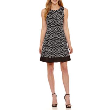 Alyx Sleeveless Diamond Fit & Flare Dress-petites