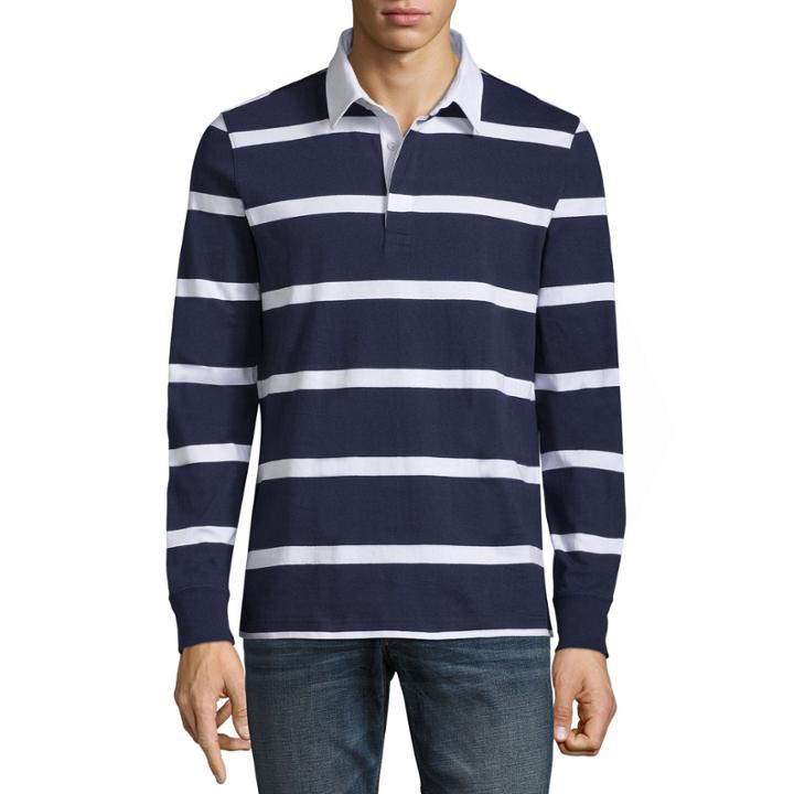Arizona Long Sleeve Stripe Polo Shirt