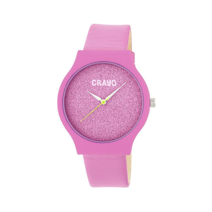 Crayo Unisex Pink Strap Watch-cracr4501