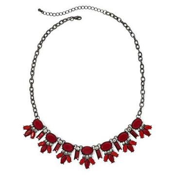 Mixit Red Statement Necklace