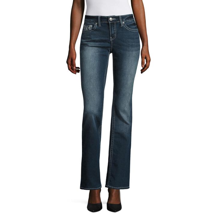 Love Indigo Cross-back Flap-pocket Jeans
