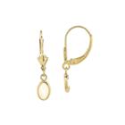 Lab-created Opal 14k Yellow Gold Drop Earrings