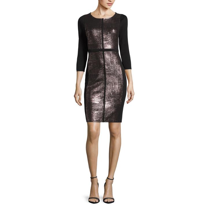 Worthington 3/4-sleeve Colorblock Dress