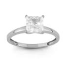 Womens 1 3/4 Ct. T.w. Lab Created Asscher White Cubic Zirconia 10k Gold Engagement Ring