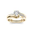 5/8 Ct. T.w. Diamond 14k Yellow Gold Bridal Ring Set
