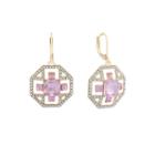 Monet Pink And Goldtone Drama Earring