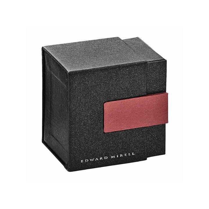 Edward Mirell Mens White Sapphire Titanium Wedding Band