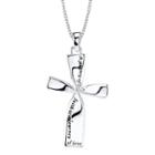 Inspired Moments&trade; Sterling Silver Twist Cross Pendant