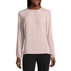 Liz Claiborne Long Sleeve Woven Blouse- Talls