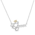 Diamonart Womens 1/2 Ct. T.w. White Cubic Zirconia 18k Gold Over Silver Pendant Necklace