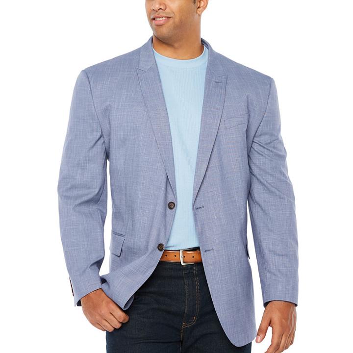 Jf J.ferrar Pattern Sport Coat - Big And Tall