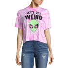 Short Sleeve Scoop Neck T-shirt-womens Juniors