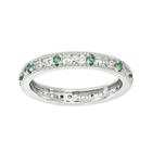 Personally Stackable Lab-created Emerald Filigree Eternity Ring
