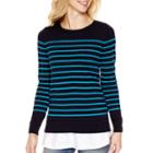 Stylus&trade; Long-sleeve Layered Sweater - Tall