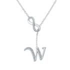 Womens Diamond Accent Genuine White Diamond Sterling Silver Round Pendant Necklace