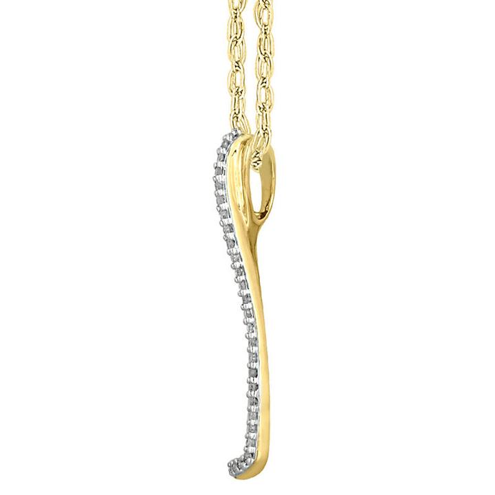 Womens 1/6 Ct. T.w. Genuine White Diamond Dog Tag Pendant Necklace