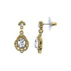 1928 Jewelry Crystal Gold-tone Drop Earrings