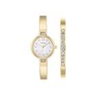 Armitron Now Womens Gold Tone Watch Boxed Set-75/5487mpgpst
