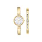 Armitron Now Womens Gold Tone Watch Boxed Set-75/5487mpgpst