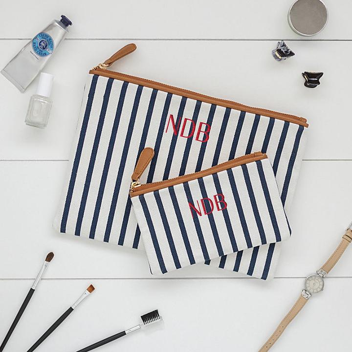Cathy's Concepts Personalized Striped Clutch Set
